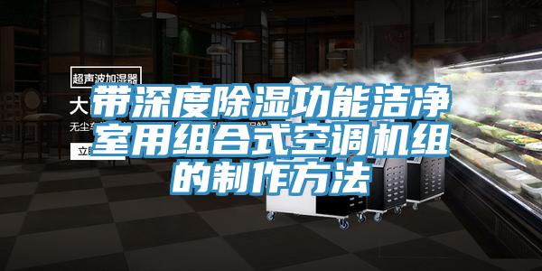 亚洲人成综合第一网站 带深度除湿功能洁净室用组合式空调机组的制作方法