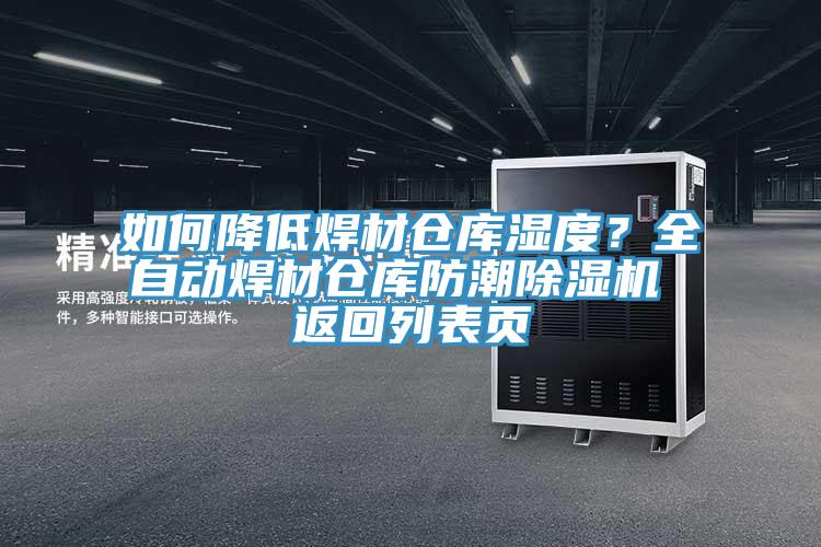 亚洲欧美一级特黄大片 如何降低焊材仓库湿度？全自动焊材仓库防潮除湿机 返回列表页
