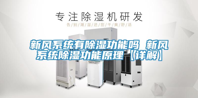 亚洲欧美一级特黄大片 新风系统有除湿功能吗 新风系统除湿功能原理【详解】