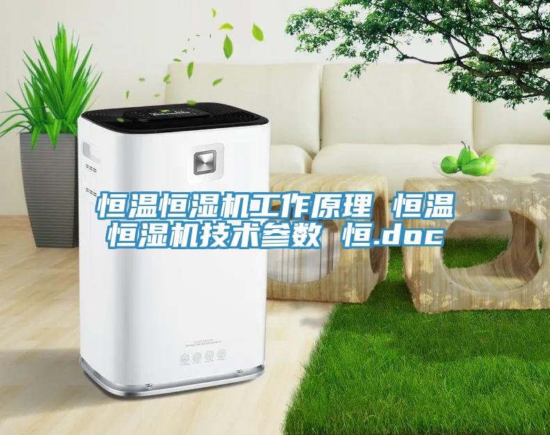 亚洲乱码一区二区三区 恒温恒湿机工作原理 恒温恒湿机技术参数 恒.doc