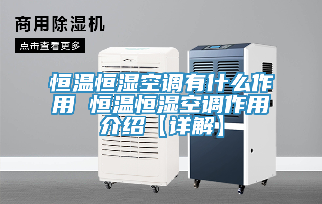 亚洲欧美一级特黄大片 恒温恒湿空调有什么作用 恒温恒湿空调作用介绍【详解】