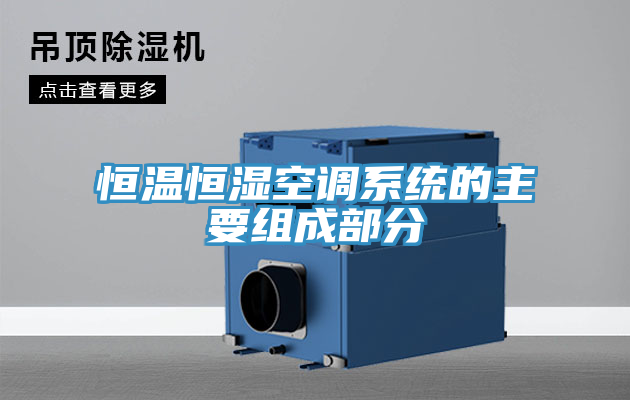亚洲欧美一级特黄大片 恒温恒湿空调系统的主要组成部分