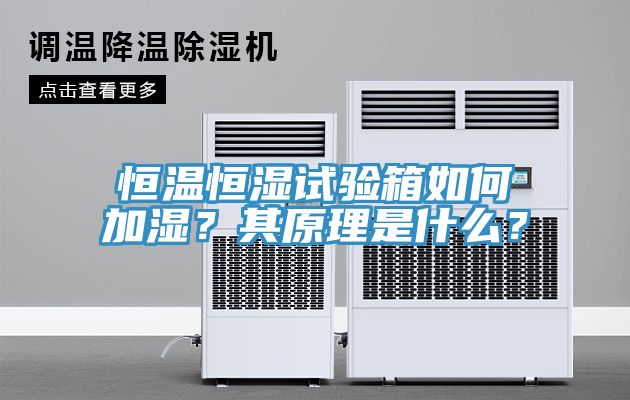 亚洲人成综合第一网站 恒温恒湿试验箱如何加湿？其原理是什么？