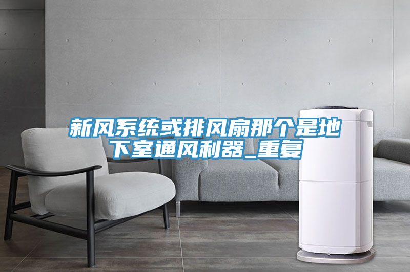 亚洲人成综合第一网站 新风系统或排风扇那个是地下室通风利器_重复