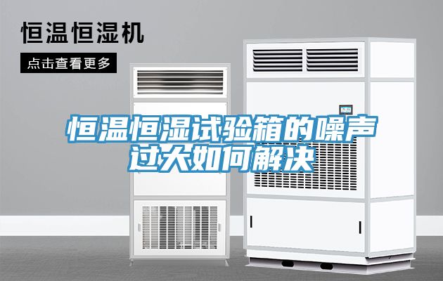 亚洲人成综合第一网站 恒温恒湿试验箱的噪声过大如何解决