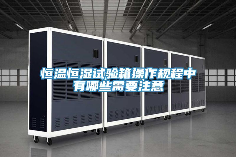 亚洲人成综合第一网站 恒温恒湿试验箱操作规程中有哪些需要注意
