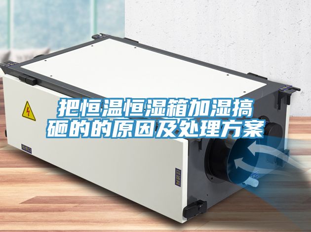 亚洲欧美一级特黄大片 把恒温恒湿箱加湿搞砸的的原因及处理方案