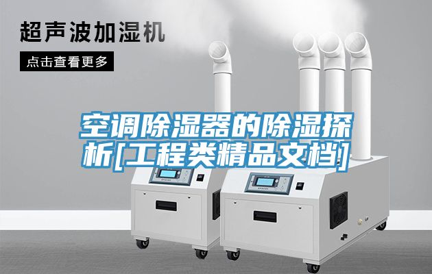 亚洲人成综合第一网站 空调除湿器的除湿探析[工程类精品文档]