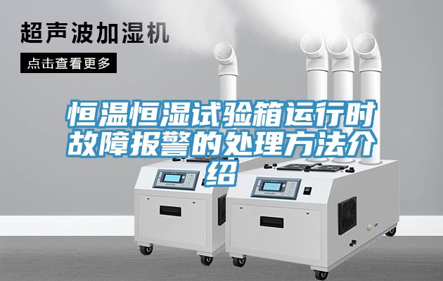 亚洲人成综合第一网站 恒温恒湿试验箱运行时故障报警的处理方法介绍