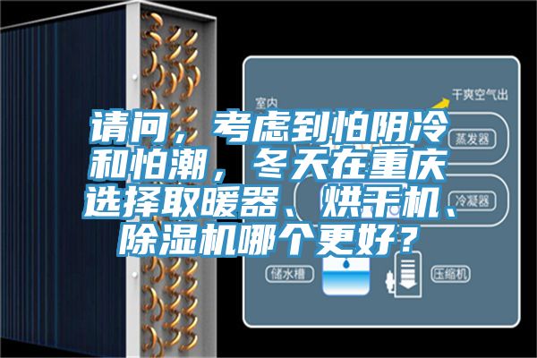 请问，考虑到怕阴冷和怕潮，冬天在重庆选择取暖器、烘干机、除湿机哪个更好？