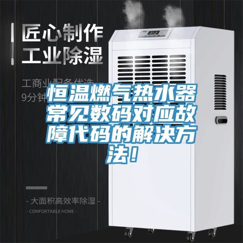 亚洲人成综合第一网站 恒温燃气热水器常见数码对应故障代码的解决方法！