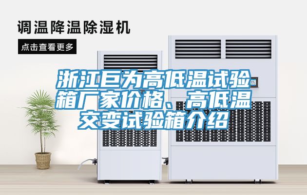 亚洲欧美一级特黄大片 浙江巨为高低温试验箱厂家价格、高低温交变试验箱介绍