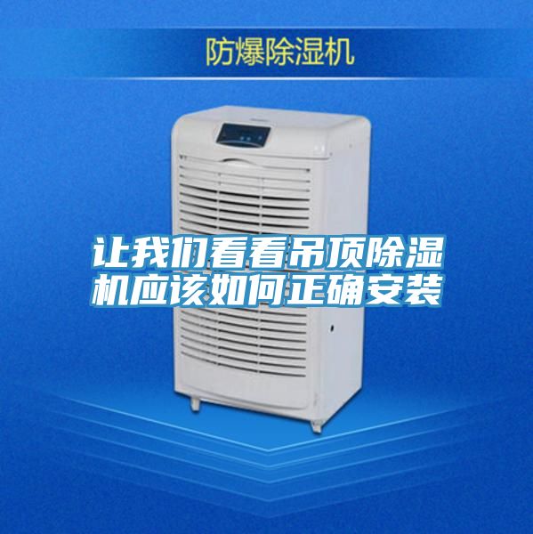 亚洲欧美一级特黄大片 让我们看看吊顶除湿机应该如何正确安装