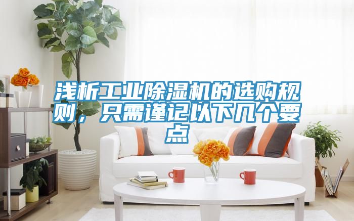 亚洲人成综合第一网站 浅析工业除湿机的选购规则，只需谨记以下几个要点