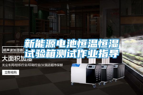 亚洲欧美一级特黄大片 新能源电池恒温恒湿试验箱测试作业指导