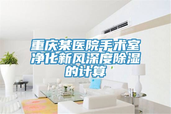 亚洲欧美一级特黄大片 重庆某医院手术室净化新风深度除湿的计算