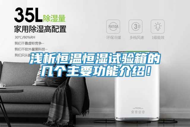 亚洲欧美一级特黄大片 浅析恒温恒湿试验箱的几个主要功能介绍！