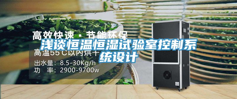 亚洲乱码一区二区三区 浅谈恒温恒湿试验室控制系统设计