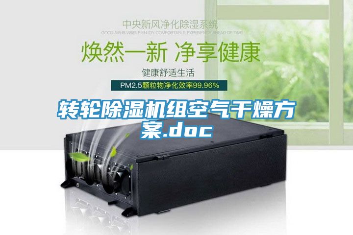 亚洲人成综合第一网站 转轮除湿机组空气干燥方案.doc