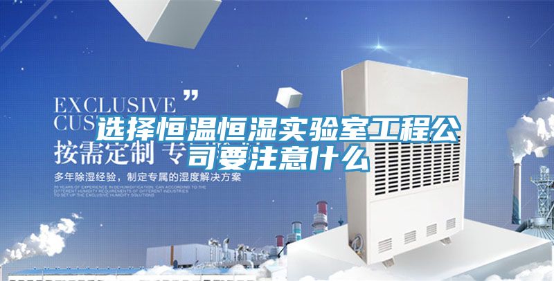 亚洲人成综合第一网站 选择恒温恒湿实验室工程公司要注意什么