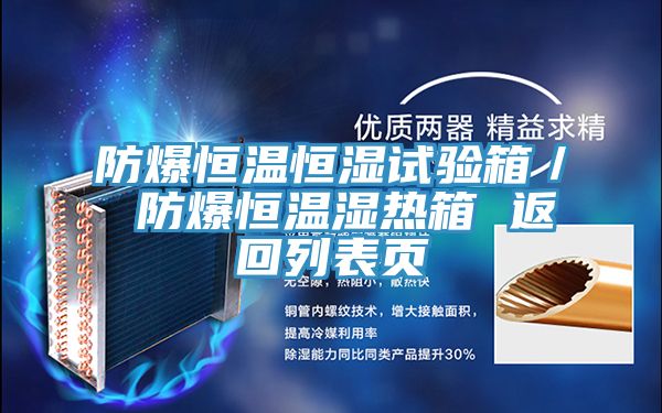 亚洲乱码一区二区三区 防爆恒温恒湿试验箱／ 防爆恒温湿热箱 返回列表页