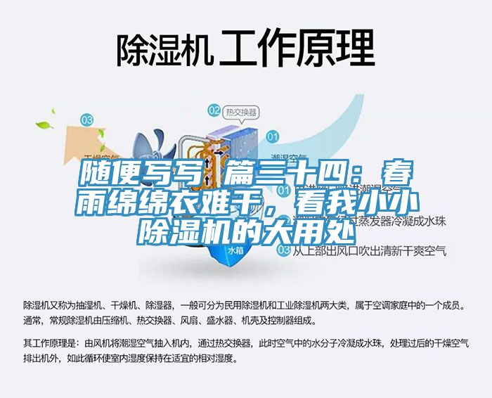 亚洲欧美一级特黄大片 随便写写 篇三十四：春雨绵绵衣难干，看我小小除湿机的大用处