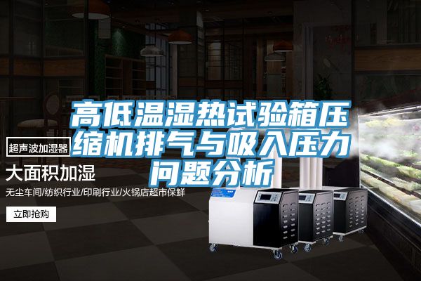亚洲欧美一级特黄大片 高低温湿热试验箱压缩机排气与吸入压力问题分析